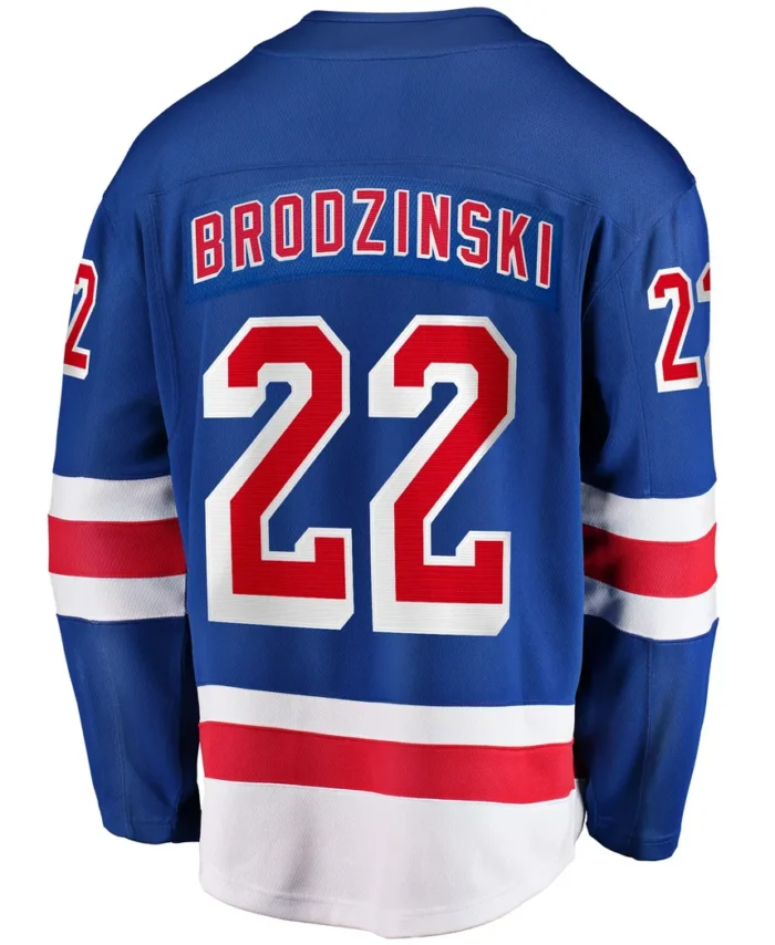 Jonny Brodzinski New York Rangers Fanatics Home Premier Breakaway Player Jersey - Blue