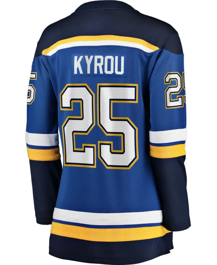 Jordan Kyrou St. Louis Blues Fanatics Women Home Breakaway Player Jersey - Blue