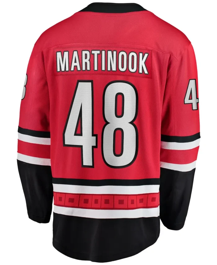 Jordan Martinook Carolina Hurricanes Fanatics Alternate Breakaway Player Jersey - Red