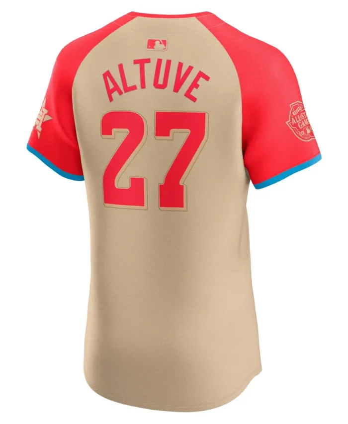 Jose Altuve American League 2024 MLB All-Star Game Elite Player Jersey - Cream