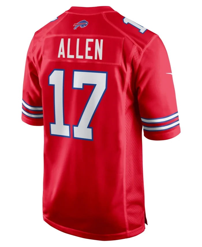 Josh Allen Buffalo Bills Alternate Game Jersey - Red