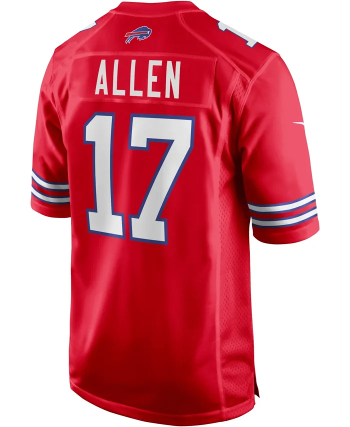 Josh Allen Buffalo Bills Alternate Game Player Jersey - Red