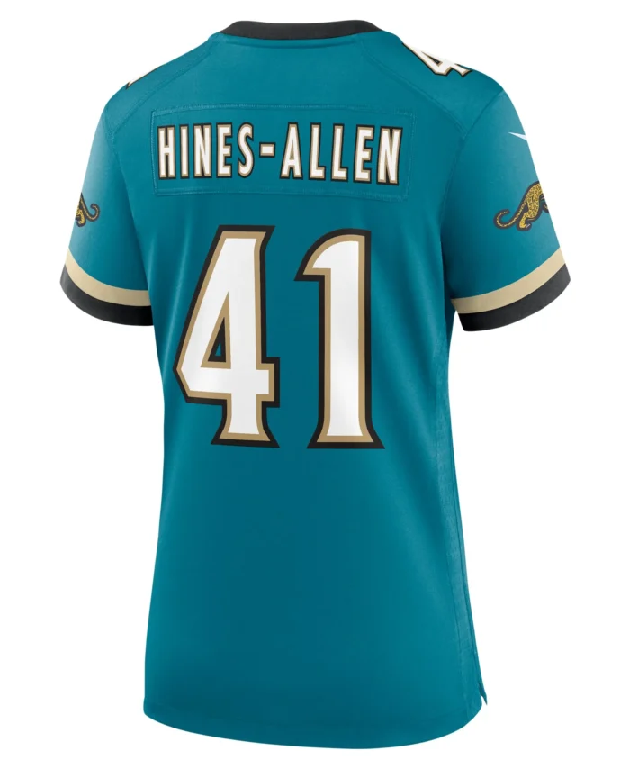 Josh Hines-Allen Jacksonville Jaguars Women's Prowler Throwback Game Jersey - Teal