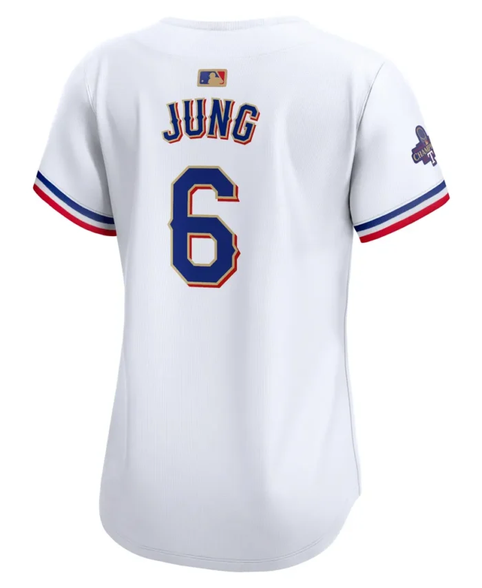 Josh Jung Texas Rangers Women 2024 Gold Collection Limited Player Jersey- White