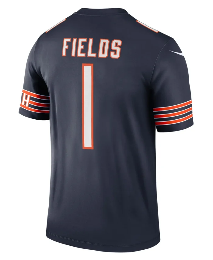 Justin Fields Chicago Bears Team Legend Player Performance Top - Navy