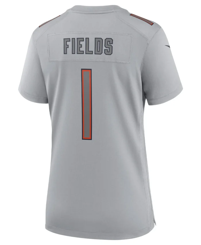 Justin Fields Chicago Bears Women's Atmosphere Fashion Game Jersey - Gray