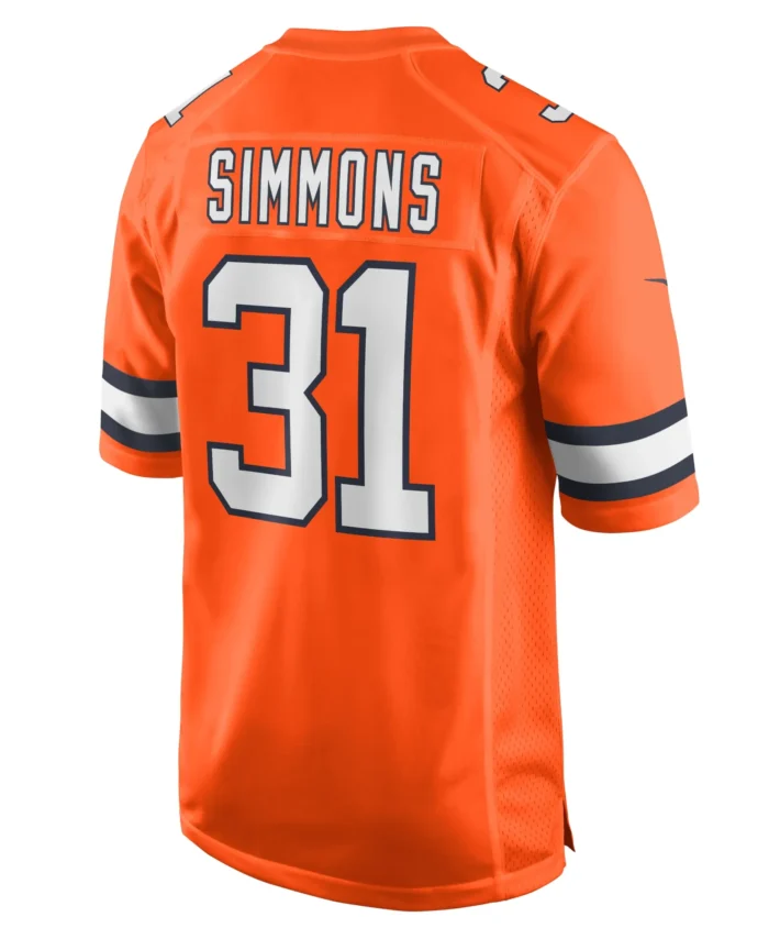 Justin Simmons Denver Broncos Alternate Game Jersey - Orange