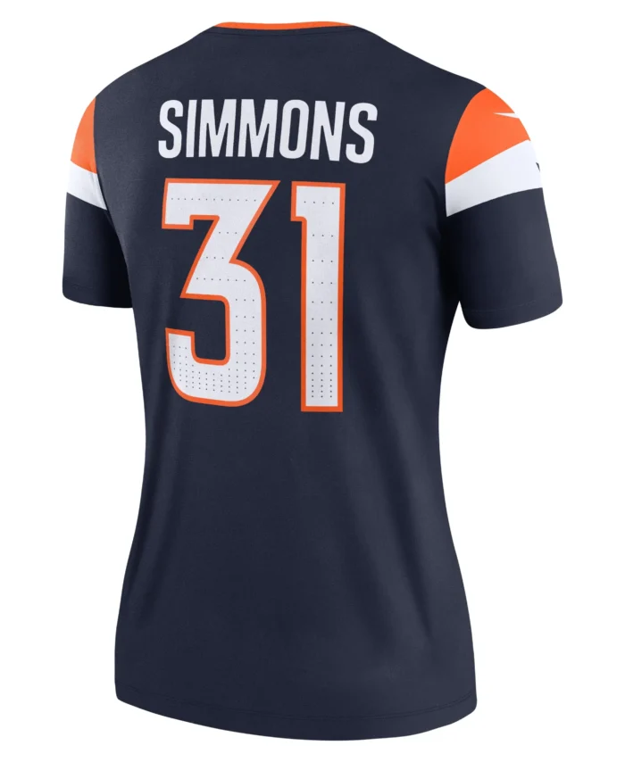 Justin Simmons Denver Broncos Women's Alternate Legend Player Performance Top -  Navy