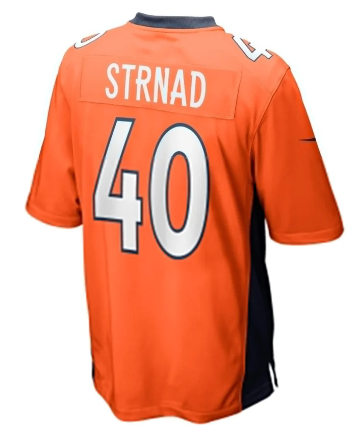 Justin Strnad Denver Broncos Game Jersey - Orange