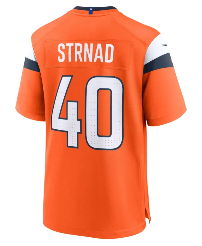 Justin Strnad Denver Broncos Team Game Jersey -  Orange