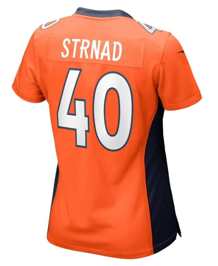 Justin Strnad Denver Broncos Women's Game Jersey - Orange