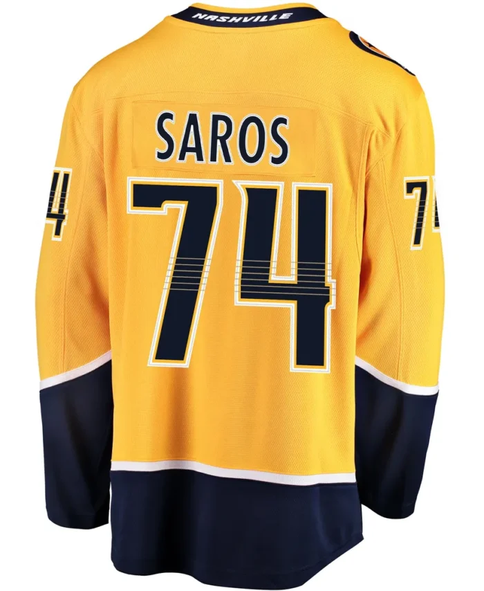 Juuse Saros Nashville Predators Fanatics Breakaway Player Jersey - Gold