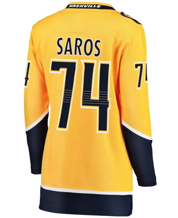 Juuse Saros Nashville Predators Fanatics Women Breakaway Player Jersey - Gold