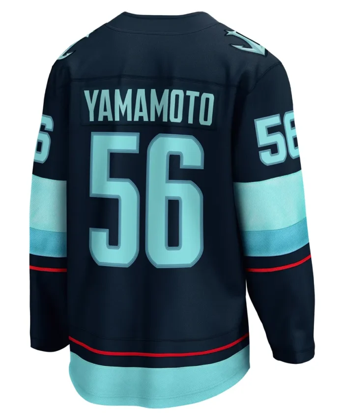 Kailer Yamamoto Seattle Kraken Fanatics Home Breakaway Player Jersey - Deep Sea Blue