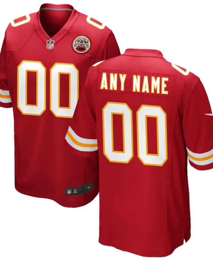 Kansas City Chiefs Custom Game Jersey - Red