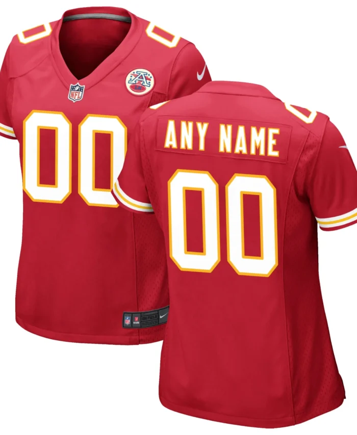 Kansas City Chiefs Women's Custom Game Jersey - Red