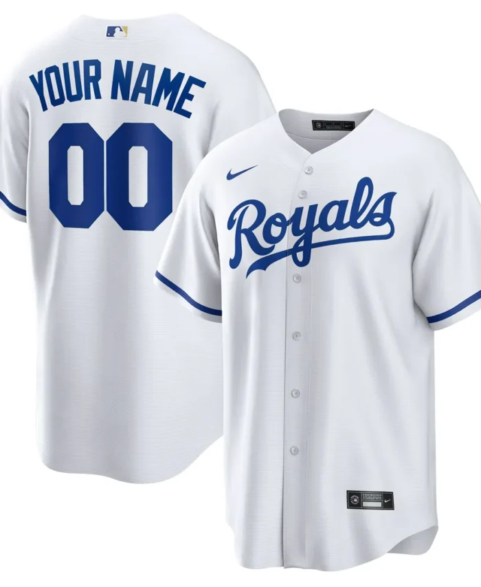 Kansas City Royals Replica Custom Jersey - White