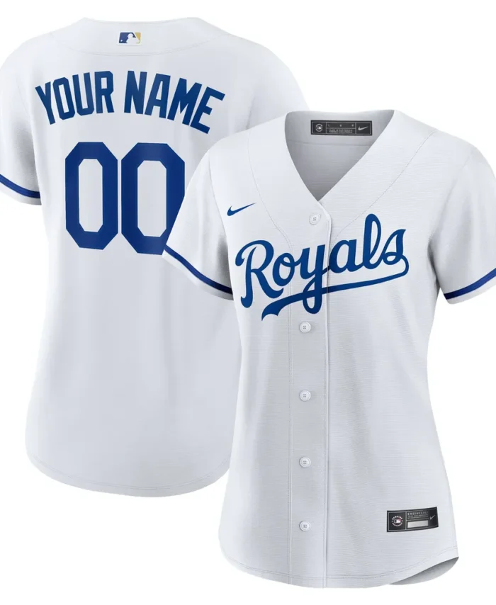 Kansas City Royals Women Replica Custom Jersey - White