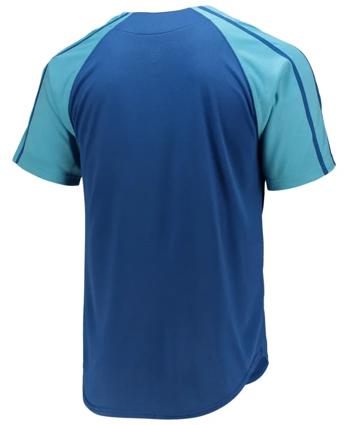 Kansas City Royals Stitches Button-Down Raglan Replica Jersey - Royal