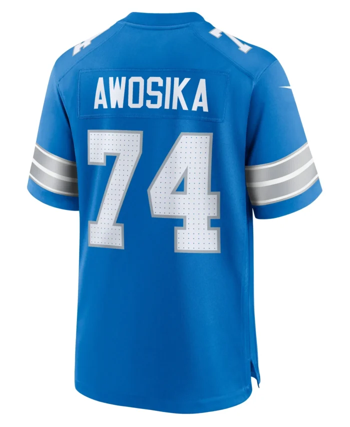 Kayode Awosika Detroit Lions Team Game Jersey -  Blue
