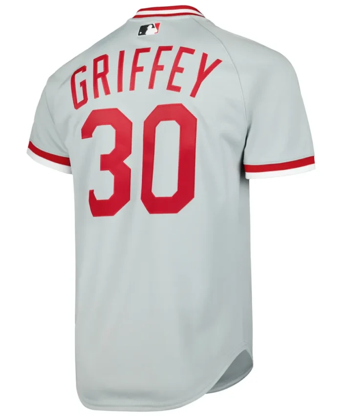 Ken Griffey Jr. Cincinnati Reds Mitchell Ness 2004 Cooperstown Collection Authentic Throwback Jersey - Gray