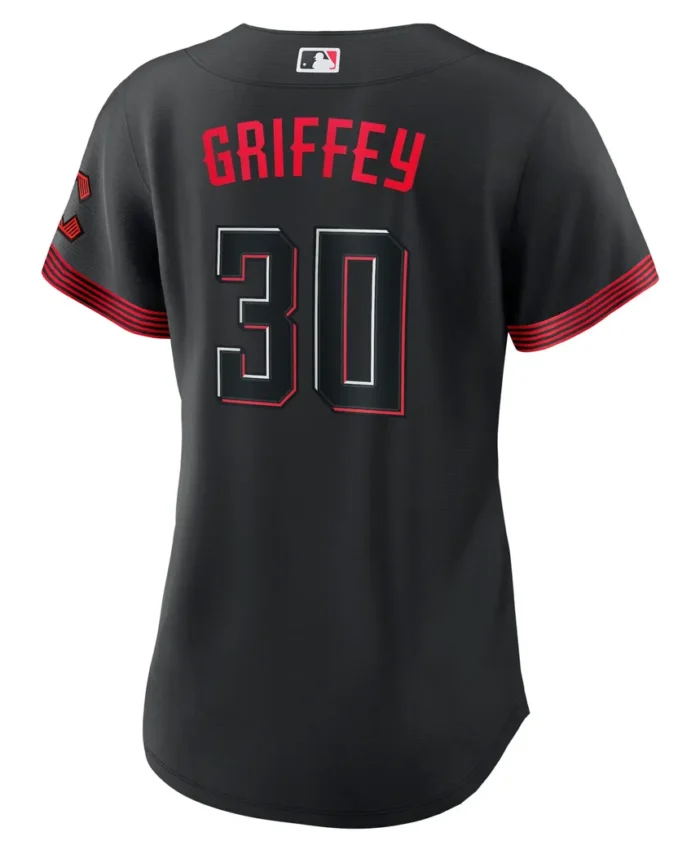 Ken Griffey Jr. Cincinnati Reds Women City Connect Replica Player Jersey - Black