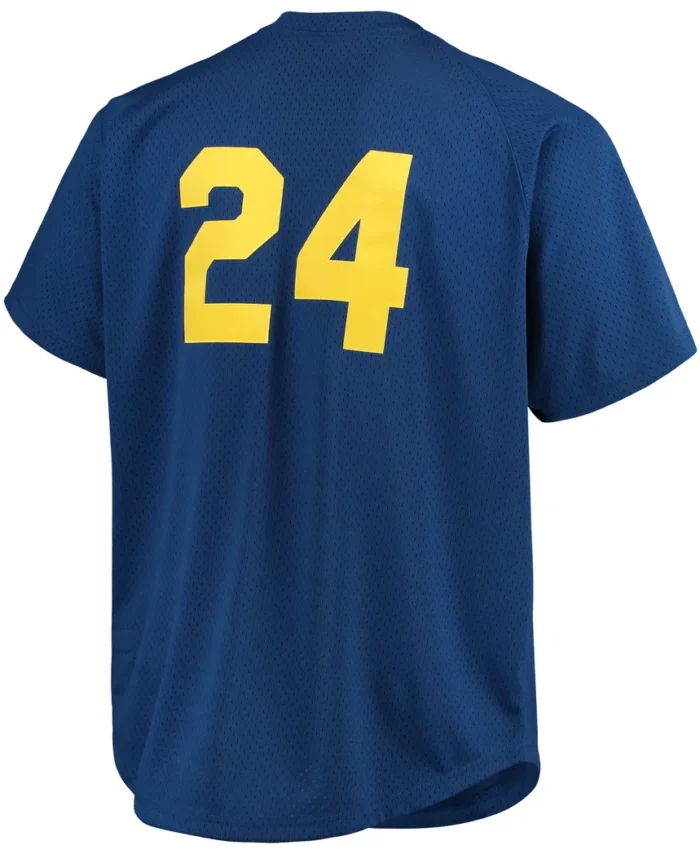 Ken Griffey Jr. Seattle Mariners Mitchell Ness Big Tall Cooperstown Collection Mesh Batting Practice Jersey- Royal