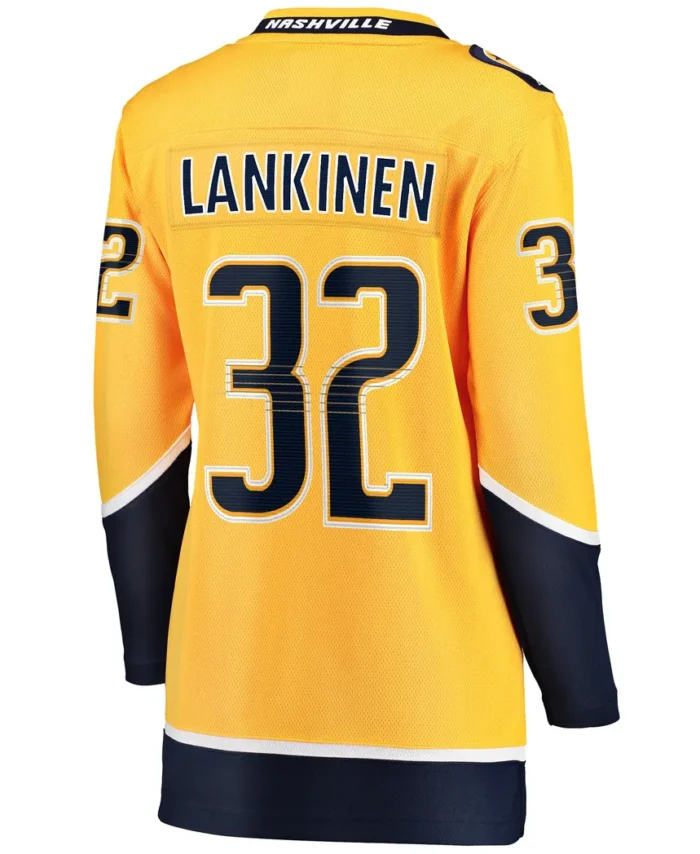 Kevin Lankinen Nashville Predators Fanatics Women Home Breakaway Player Jersey - Gold