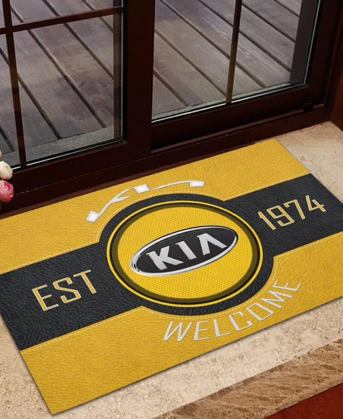 Family Sedan Doormat, Automotive Logo Style Floor Mat CAR169 - Yellow