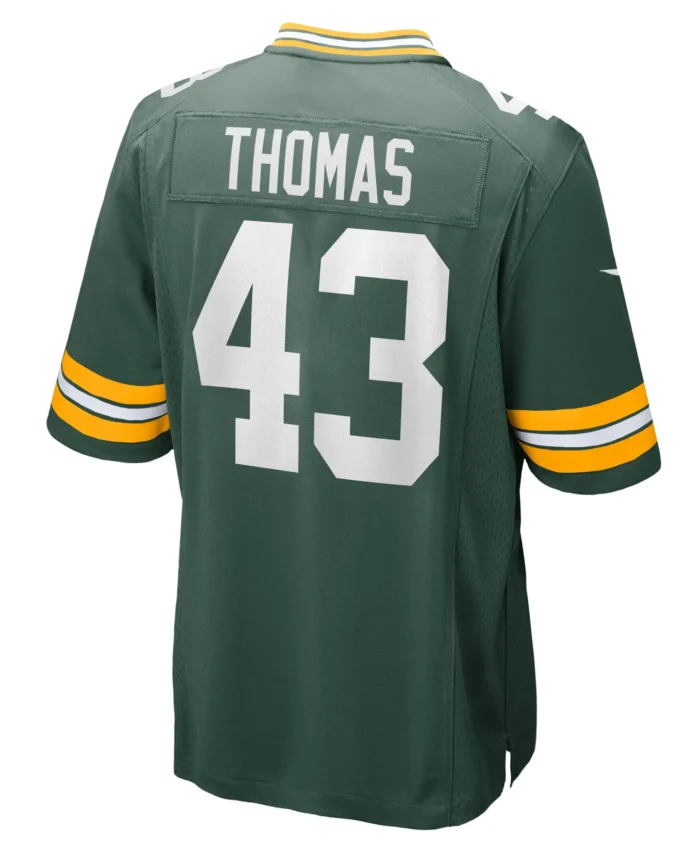 Kiondre Thomas Green Bay Packers Game Player Jersey - Green