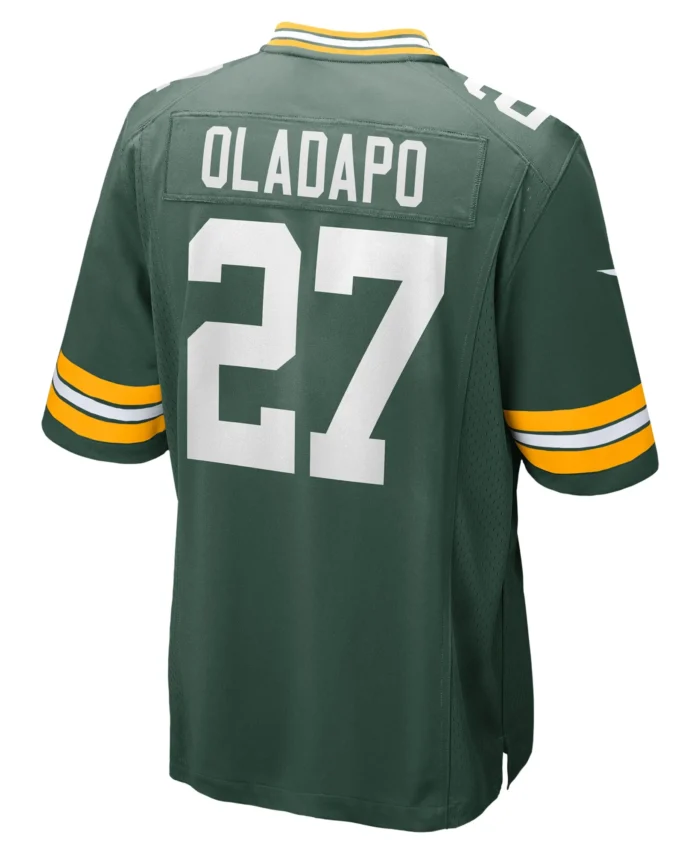 Kitan Oladapo Green Bay Packers  Game Jersey -  Green