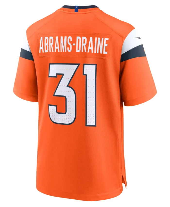 Kris Abrams-Draine Denver Broncos Team Game Jersey -  Orange