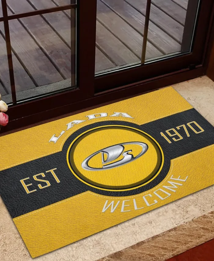 Economy Car Doormat, All Over Print Doormat For Car Owners CAR169 - Yellow