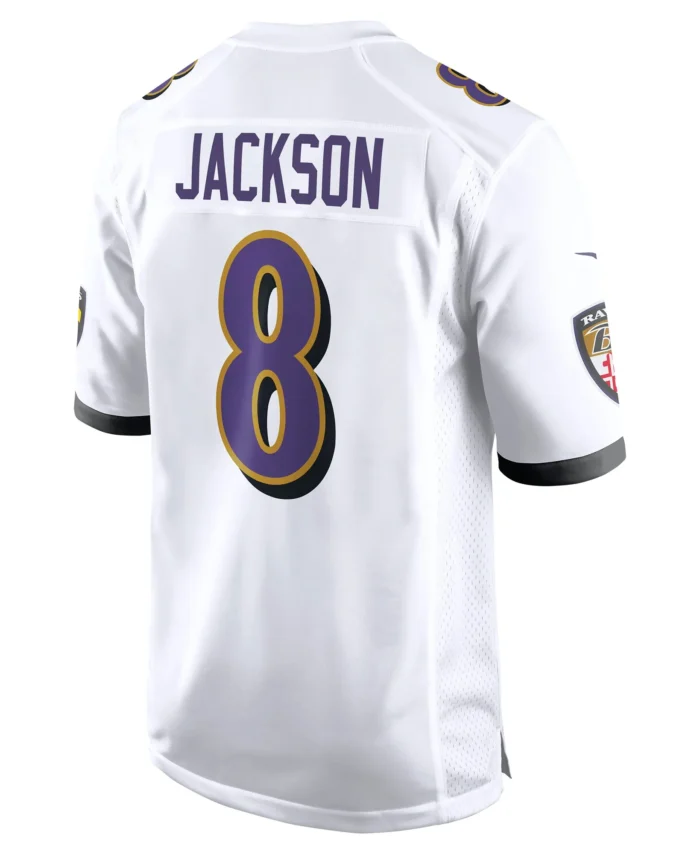 Lamar Jackson Baltimore Ravens Game Jersey - White