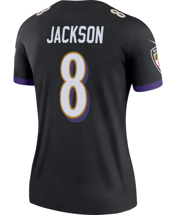 Lamar Jackson Baltimore Ravens Women's Alternate Legend Player Performance Top -  Black