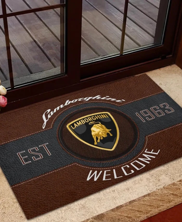 Supercar Doormat, Automotive Logo Style Floor Mat CAR169 - Brown