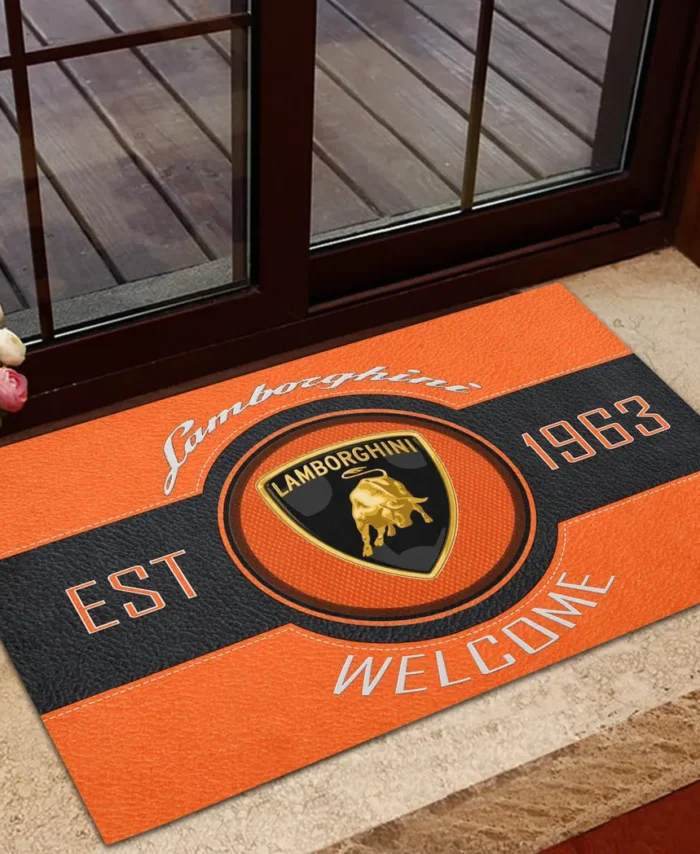 High-Performance Coupe Doormat, All Over Print Doormat For Car Owners CAR169 - Orange