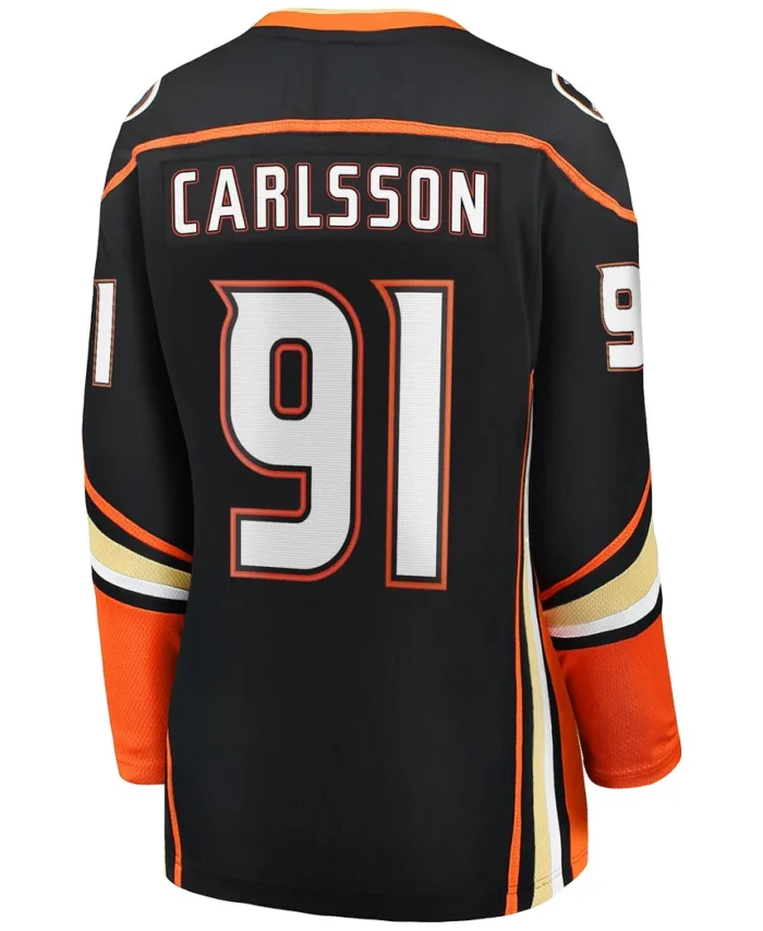 Leo Carlsson Anaheim Ducks Fanatics Women Home Breakaway Player Jersey - Black