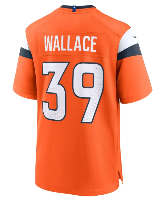 Levi Wallace Denver Broncos Team Game Jersey -  Orange