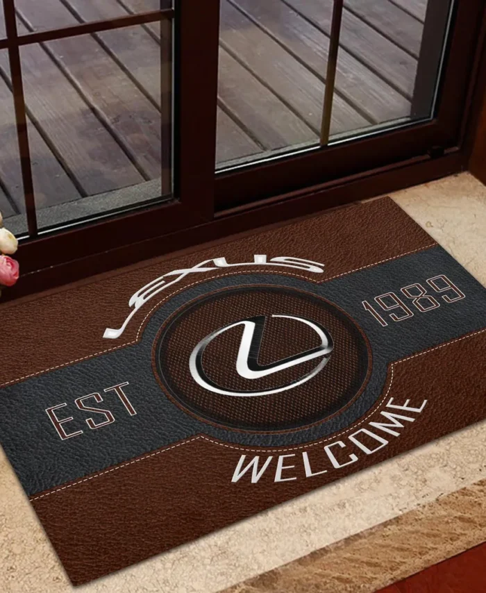 High-End Coupe Doormat, Durable Auto-Inspired Rug for Garage or Home Entry CAR169 - Brown