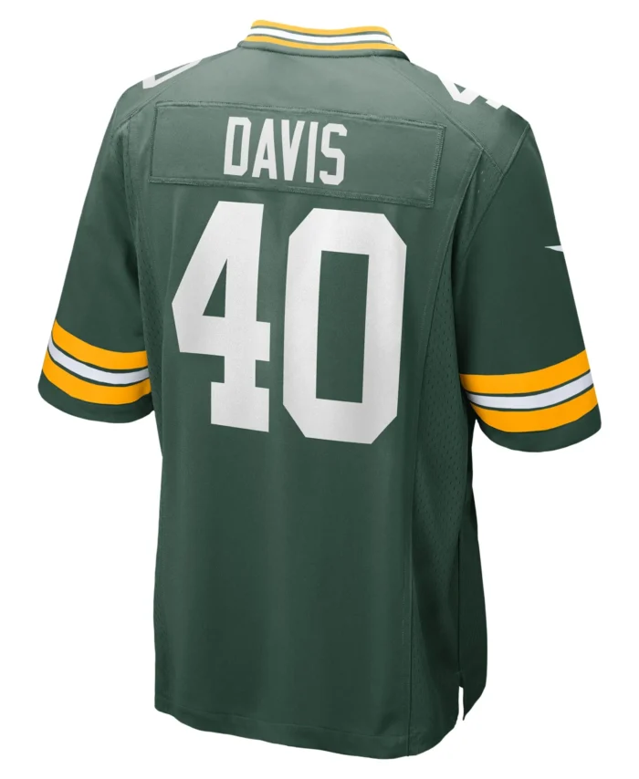 LJ Davis Green Bay Packers  Game Jersey -  Green