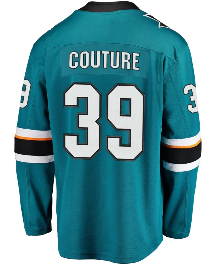 Logan Couture San Jose Sharks Fanatics 2021/22 Home Premier Breakaway Player Jersey - Teal