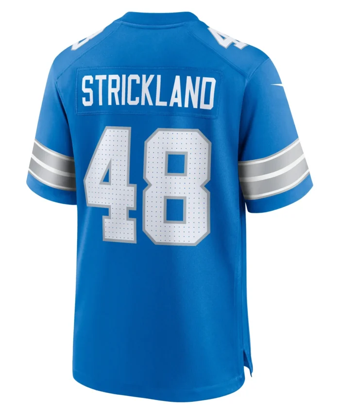 Loren Strickland Detroit Lions Game Jersey -  Blue