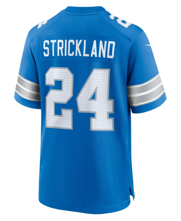 Loren Strickland Detroit Lions Team Game Jersey -  Blue