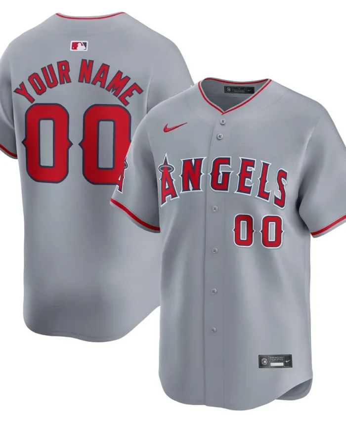 Los Angeles Angels Away Limited Custom Jersey - Gray
