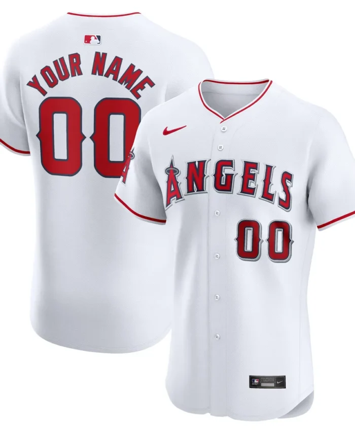 Los Angeles Angels Home Elite Custom Jersey - White