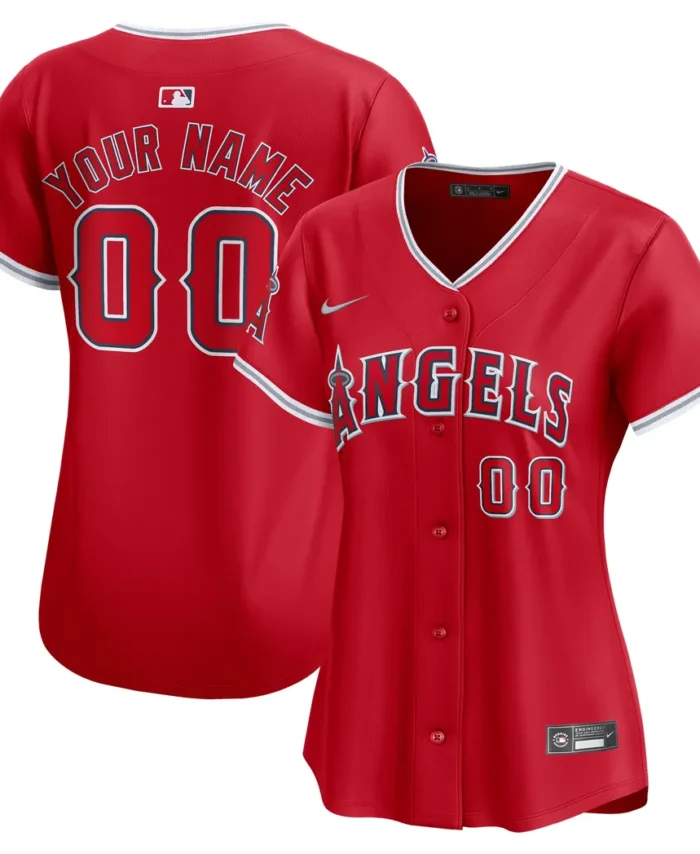Los Angeles Angels Women  Alternate Limited Custom Jersey- Red