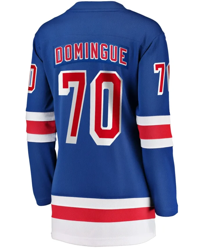 Louis Domingue New York Rangers Fanatics Women Home Breakaway Player Jersey - Blue