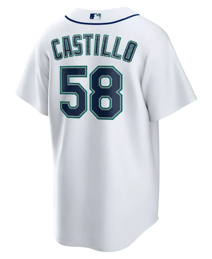 Luis Castillo Seattle Mariners Home Replica Jersey- White
