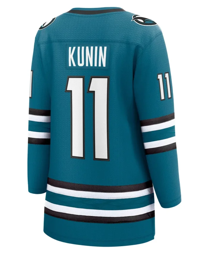 Luke Kunin San Jose Sharks Fanatics Women Home Breakaway Player Jersey - Teal